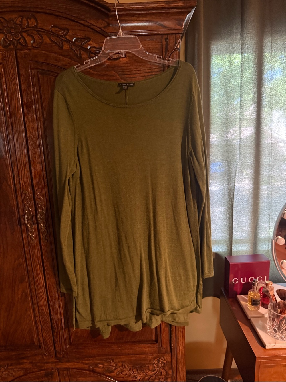 Eileen fisher tunic top . Olive green